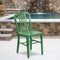 Flash Furniture Commercial Grade Green Metal Indoor-Outdoor Chair